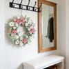 3D 45cm Easter Wreath Leaves, And Chrysanthemums - A Wall Decoration For The Entrance.