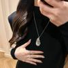 Vintage Style Feather Necklace with Wing Brooch Pendant Two in One Light Luxury Elegant Fashion Jewelry