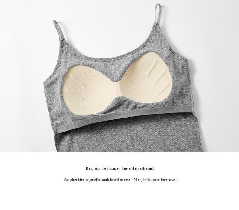 Women's Spring Camisole Vest with Beautiful Back Design, Integrated Bra, and Chest Pads - 2025 Style Slim Top