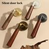 Middle Ancient Style Indoor Door, Walnut Wood Grain Bedroom Door Handle, Door Lock, Room Use, Silent Split Handle Lock