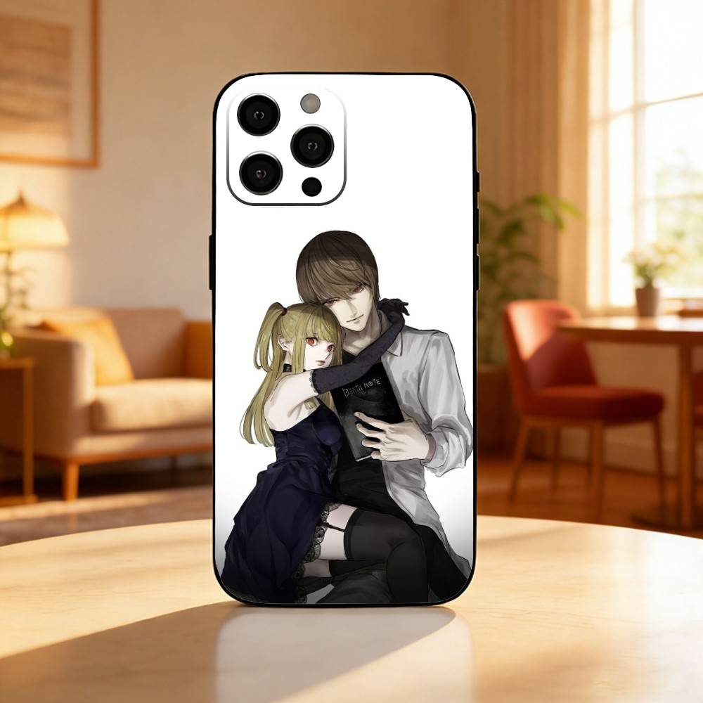 Anime D-Death Note Phone Case For iPhone17,16,15,14,13,12 Plus,Max Soft Silicone Black Cover