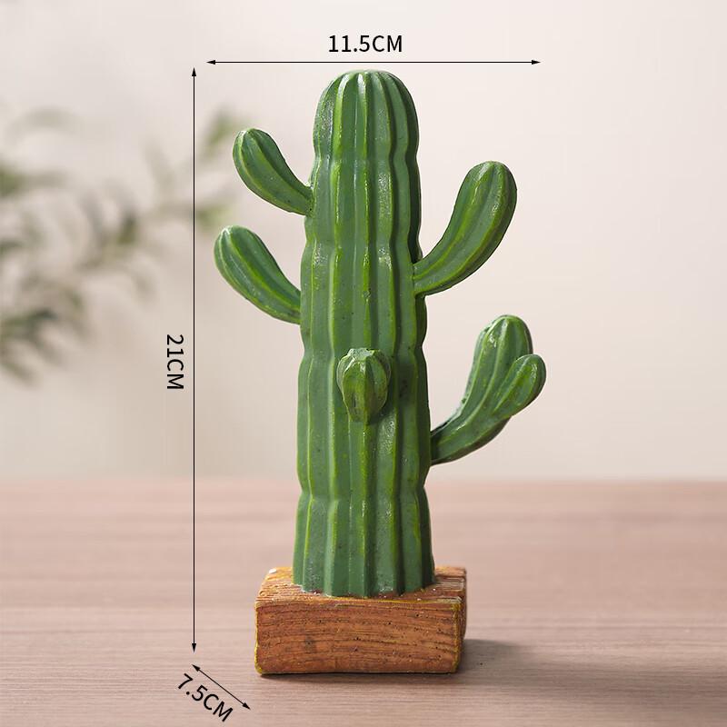 Nordic Style 21cm Glass Cactus Ornament