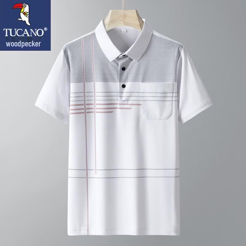 TUCANO Men s Summer Ice Silk Business Casual Polo Shirt L