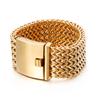 Fongten 30mm Mesh Link Chain Bracelet for Men Stainless Steel Mens Wrist Band Charm Bangle Bracelets Gold Silver Color Jewelry