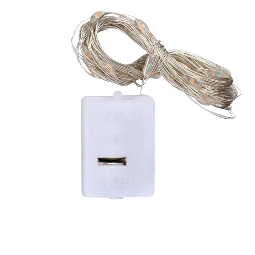 Zhou Peisi Milky White U-Shaped Button Battery Box with Lead Wires and Switch for String Lights