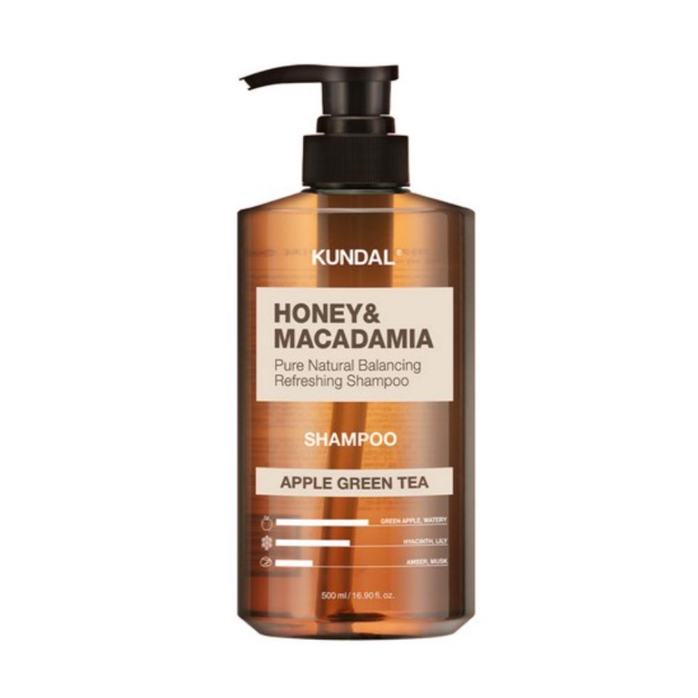 

KUNDAL Honey & Macadamia Shampoo 500ml Korean Hair Care #Rich & Apricot #Ylang Ylang #Pear & Freesia #Apple Green Tea Shampoo 500ml - Apple Green Tea