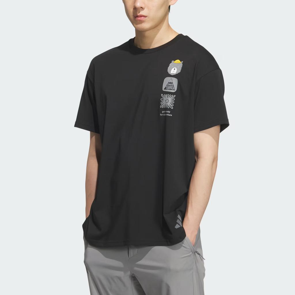 adidas Terrex FW25 Graphic Multi Crew Neck Loose Short Sleeve T-Shirt Men Tops KE3720