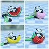 Collectible Cartoon Panda Plush Keychain In Multiple Fruit Designs With Super Fill Soft
