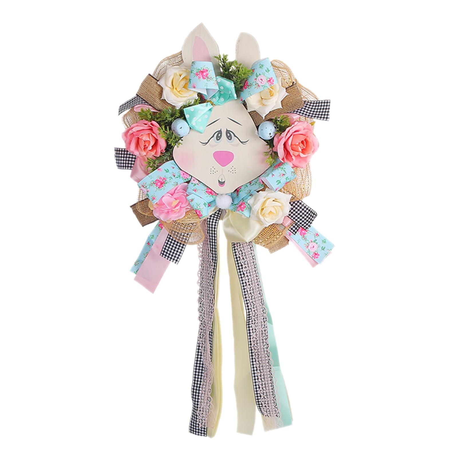 

20 New Easter Wreath Pendant Holiday Cartoon Theme Decoration Scene Arrangement One Size