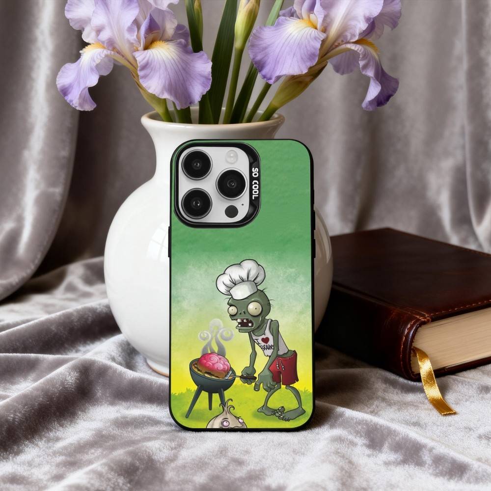 P-Plants-S VS Z-Zombies-S  Phone Case For iPhone17,16,15,14,13,12,11 Plus,Pro Max Black Candy silver phone case