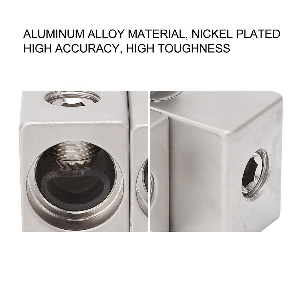 2pcs 1/0 Gauge To 1/0 Gauge Amplifier Input Reducer High Power Nickel Plated Terminal For Car Speaker