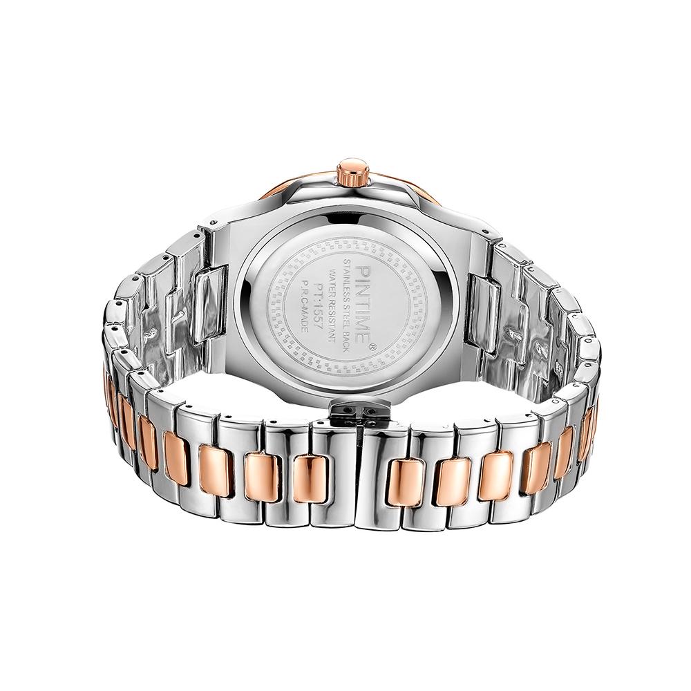 Business Men's Watches Shiny Diamond Case Fashion Quartz Wristwatch Stainless Steel Strap Waterproof 30M Calendar Reloj Hombre