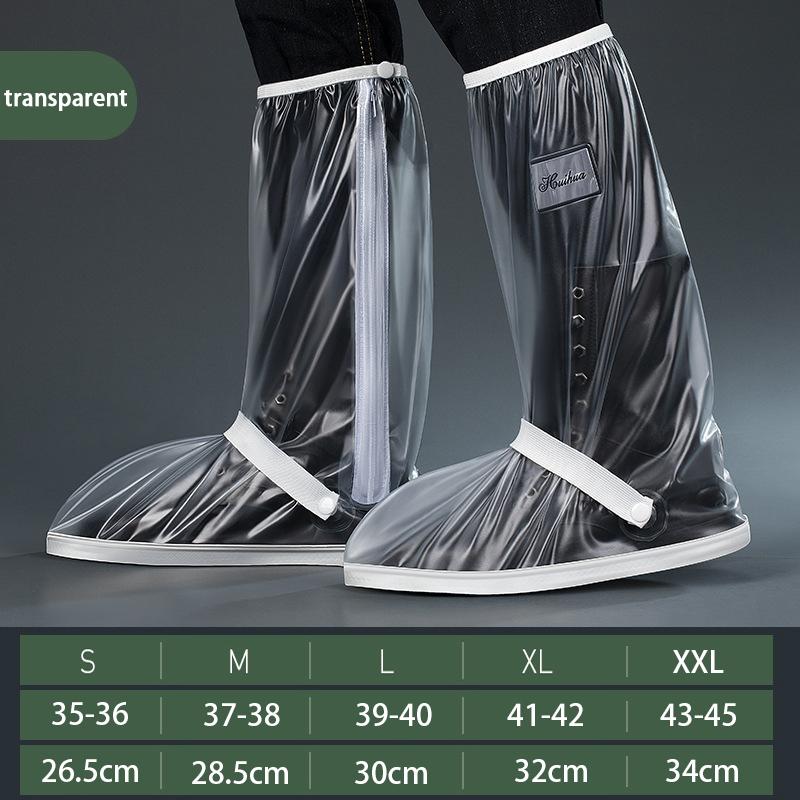 1Pair New 42cm Tall Durable Waterproof Shoe Protector Rain Boots High Tube Shoe Cover Thick Non-slip Outdoor Shoe Cover