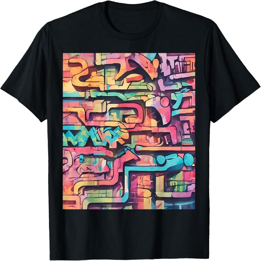 

Urban Graffiti Wall Pastel Art T-Shirt XXXXXL чорний
