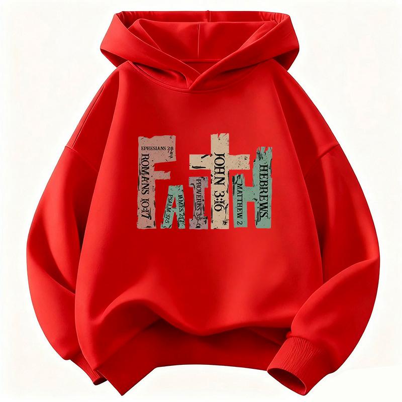 Vintage Faith Colorful Design Hoodie Kids Children's Sweatshirt Hoody Casual Hoodies for Boys Girls Clothes