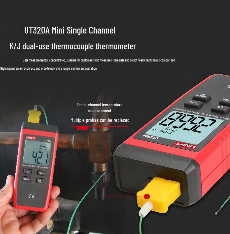 Uni-T UT320A/UT320D Cyfrowy Termometr Termoparowy Kontaktowy