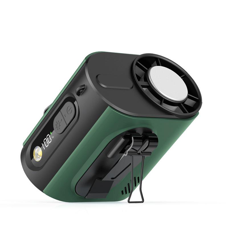 2026 Portable Cross-Body Waist Fan with LED Light - Long-Lasting, Clip-On Outdoor Fan
