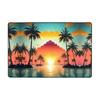 Hawaiian Beach Palm Tree Carpet Ocean Beach Area Rug Tropical Sea Sunset Floor Mat Living Room Home Indoor Mat Bathroom Doormat