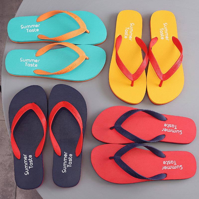 Men's Trendy Non-slip Korean Style Rubber Thong Sandals for Beach