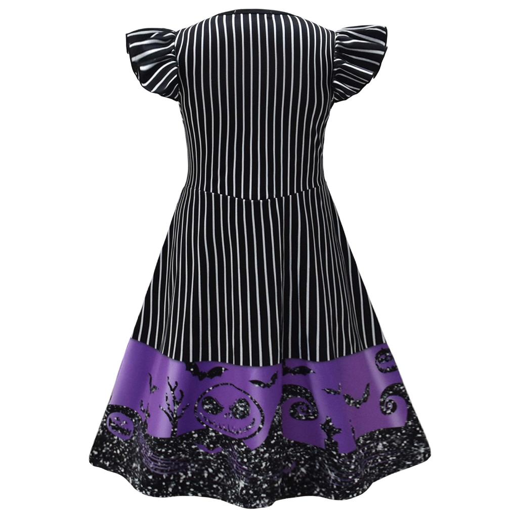 Halloween Night Horror Jack Costume Cosplay Big Boy Feifei Sleeve Dress + Bag