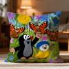 Fashion T-Tthe Little Mole Cushion Cover Soft Washable Pillow Case Multi-Scene For Couch Bed Travel Office Use