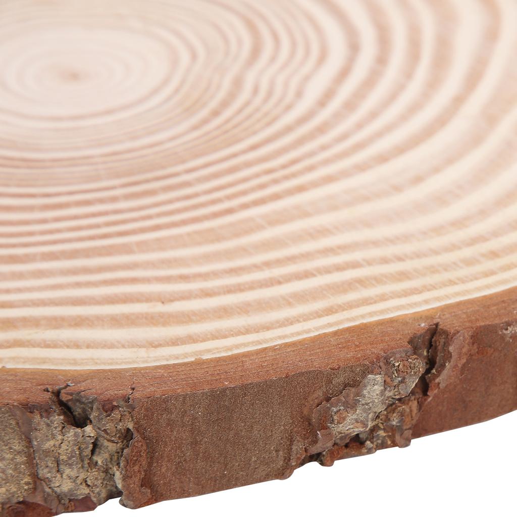Natural Wood   Unfinished Wood Circles Ornaments Irregular Wood   with Bark