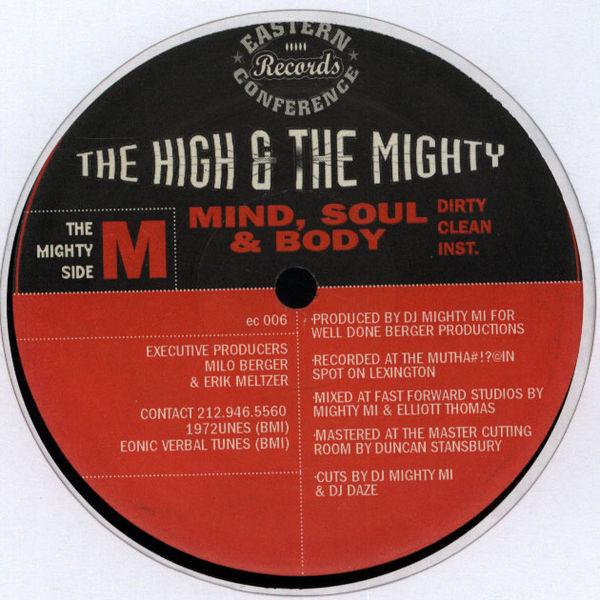 

12inch Record HIGH & MIGHTY - B-Boy Document / Mind, Soul & Body EC006 Eastern Confere 1998 US Rap & Hip-Hop/R&B Used