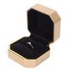LED Light Ring Box Jewelry Display Gift Box Jewelry Storage Case for Engagement WeddingGolden