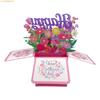 K1AE Mother's Day Greeting Card Flower Box Paper Carving Mother's Day Card For Mom Grandma Birthdays Festival Celebration