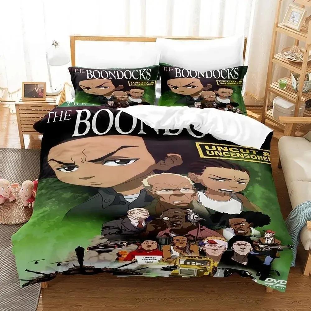 New The Boondocks Bedding Set Single Twin Full Queen King Size Bed Set Aldult Kid Bedroom Duvetcover Sets 3D Anime Bed Sheet Set