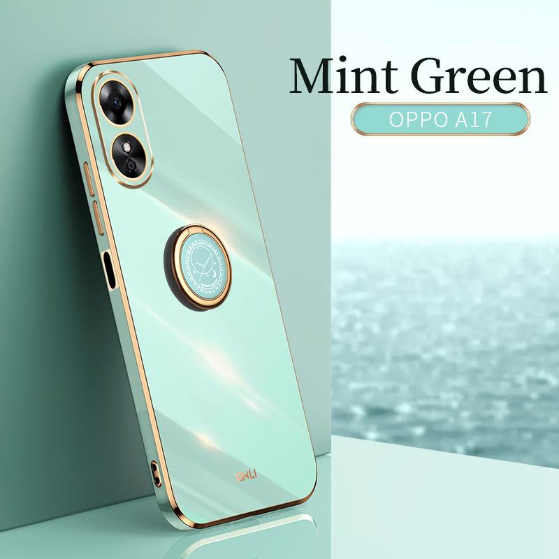 Držák pokovovacího kroužku Silikonové pouzdro odolné proti nárazům pro OPPO A17 Oppo A17K A17 4G kryt telefonu