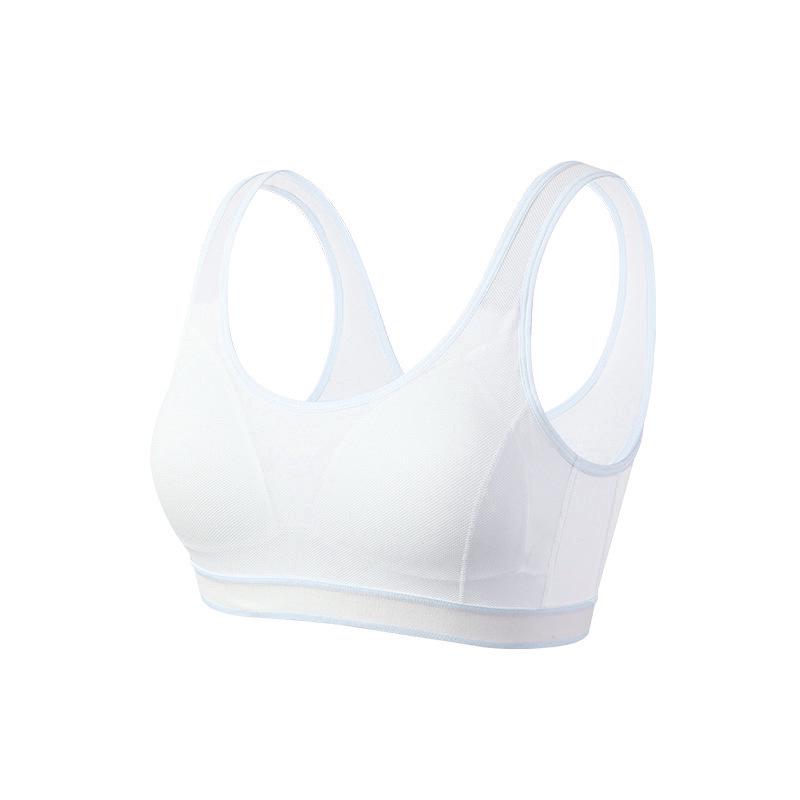 Girls' Breathable Shockproof Sports Vest - Quick-Dry Mesh Bra for Summer