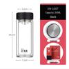 Heenoor Double-Wall Borosilicate Glass Mug with Lid, 340ml