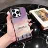 Colorful Band C-Coldplay CC Phone Case For iPhone 17,16,15,14,13,12,11 Plus,Pro Max,XS,Colored Silver Plated Inside Cover