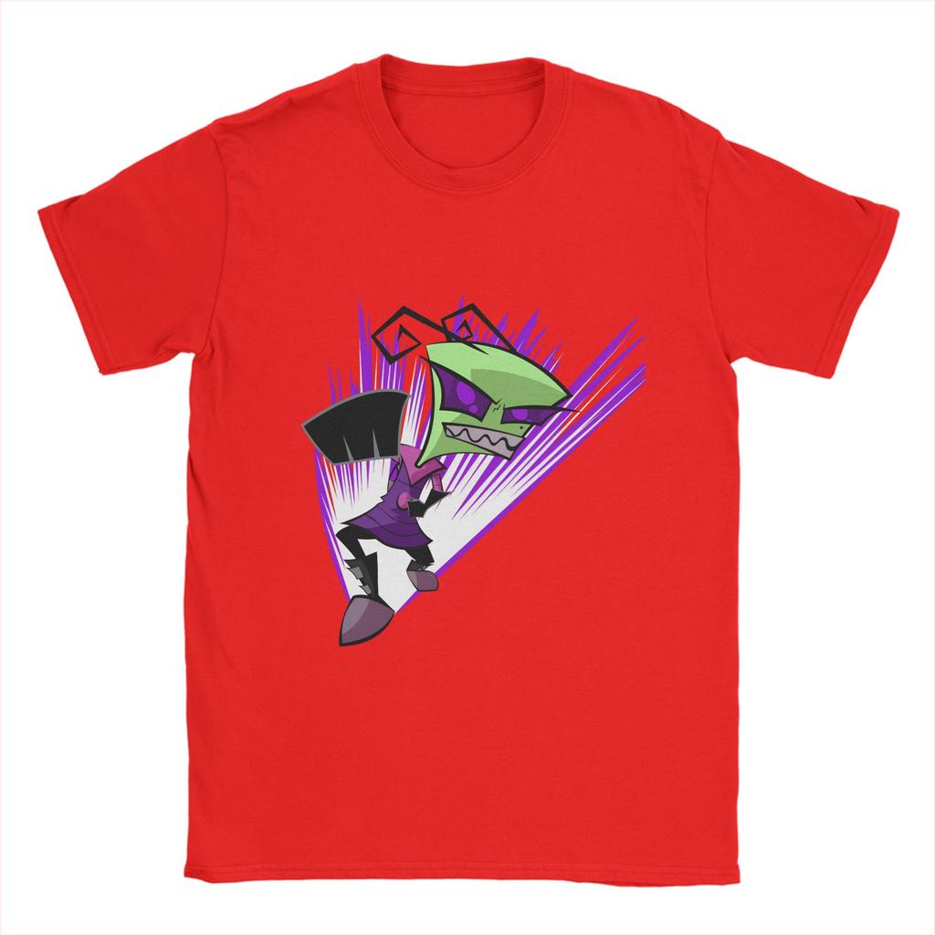 Oversized T-Shirt Summer Invaders Zims Leisure T Shirts  Cotton Tee Shirt for Man Y2K Funny Design Short Sleeve Tees