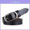 Elliptical Alloy Buckle Leather Womens Belt For Casual And Office Use