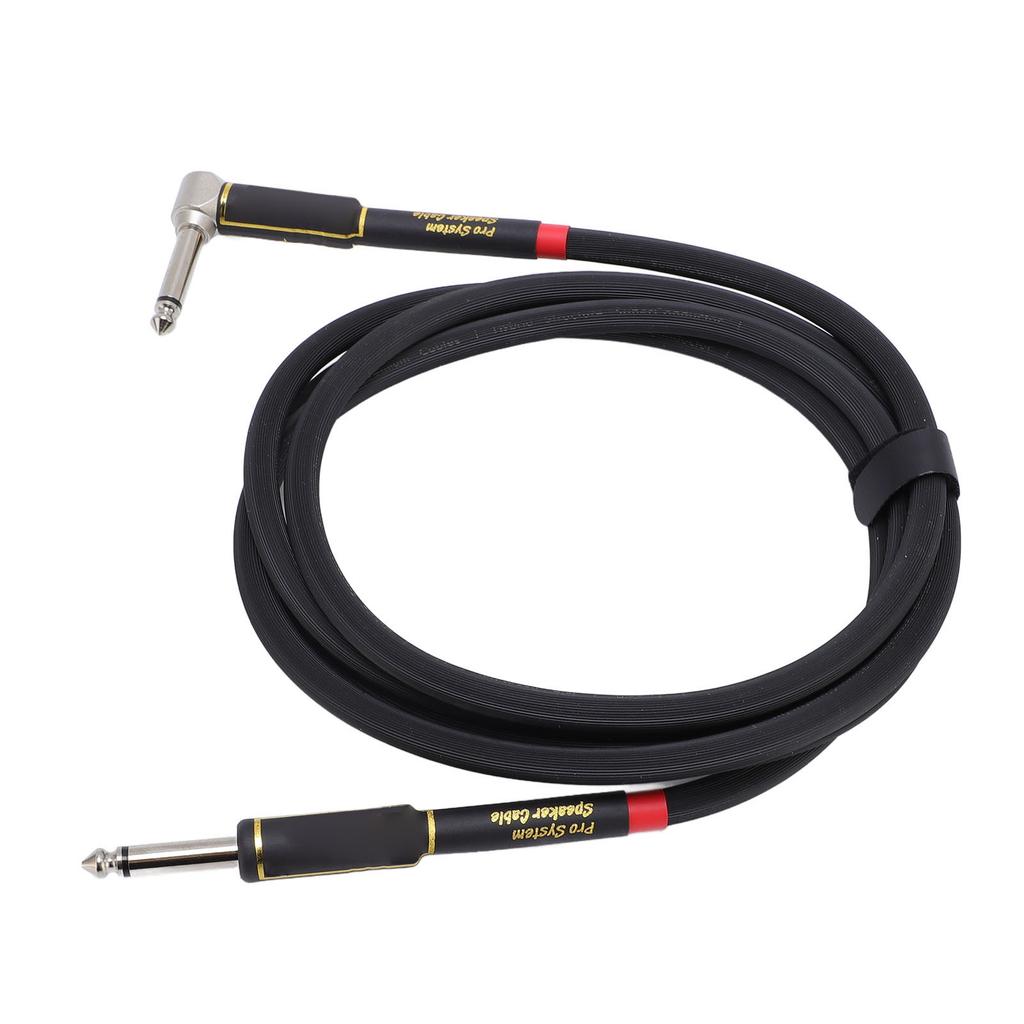 Gitarrenkabel 6,6FT 1/4 Zoll Doppelte Abschirmung Winkel auf Gerade Instrumentenkabel für Lautsprecher