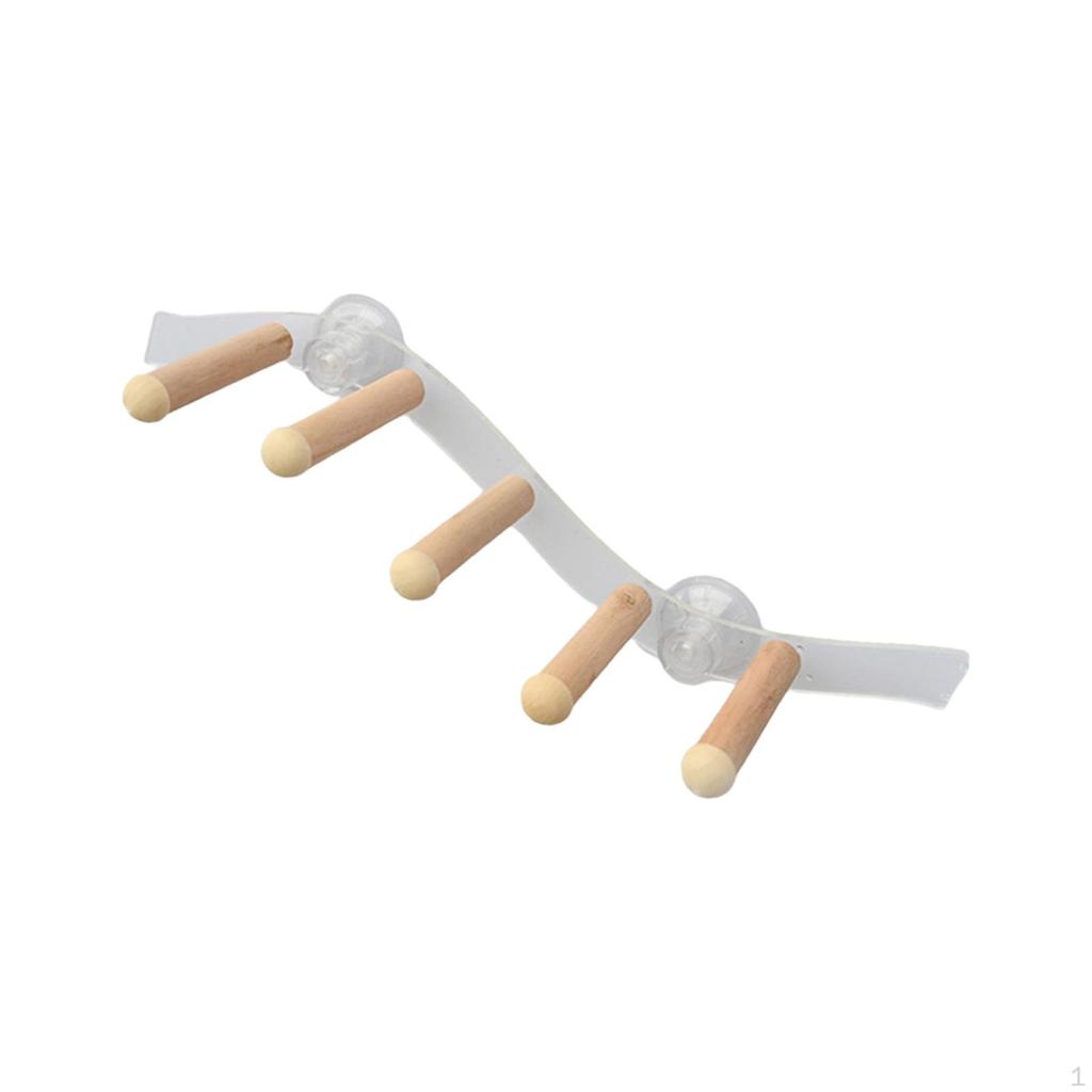 Stojan s bidýlky pro ptáky - Přírodní dřevěná lezecká hračka pro papoušky a malé ptáky