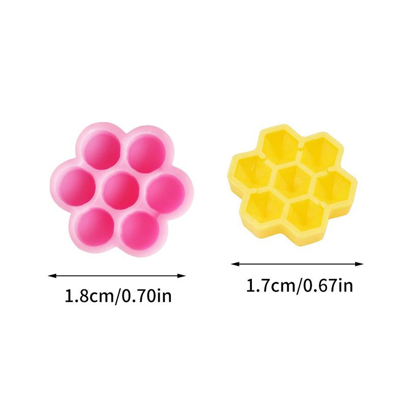 100Pcs Honeycomb Plum Blossom Shaped Grafting Eyelash Delay Cup Eyelashes Glue Holder Eyelash Extension Makeup Supplies