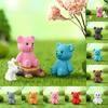 Hairline Bear Keychain Micro Landscape Cartoon Pvc Handicrafts Car Ornaments