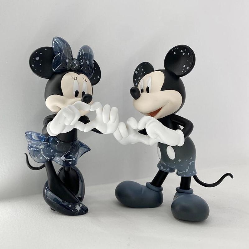 Disney Cartoon Minnie Mickey Maus Puppen Spielzeug Set Goofy Hochzeitstorte Dekoration Action Hochzeitsgeschenk
