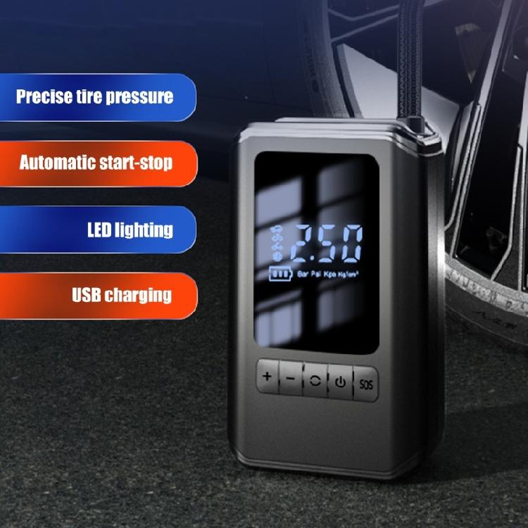 Universal Wireless Tire Inflator for Car Bike Motorcycle Ball Digital Air Compressor Pump with Pressure Gauge Portable