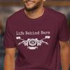 Motorcycle Graphic Tee 'Life Behind Bars' T-Shirt Motorbike Rider Gift for Motorsport Lovers and Riders Biker Casual Wear Biker Humor