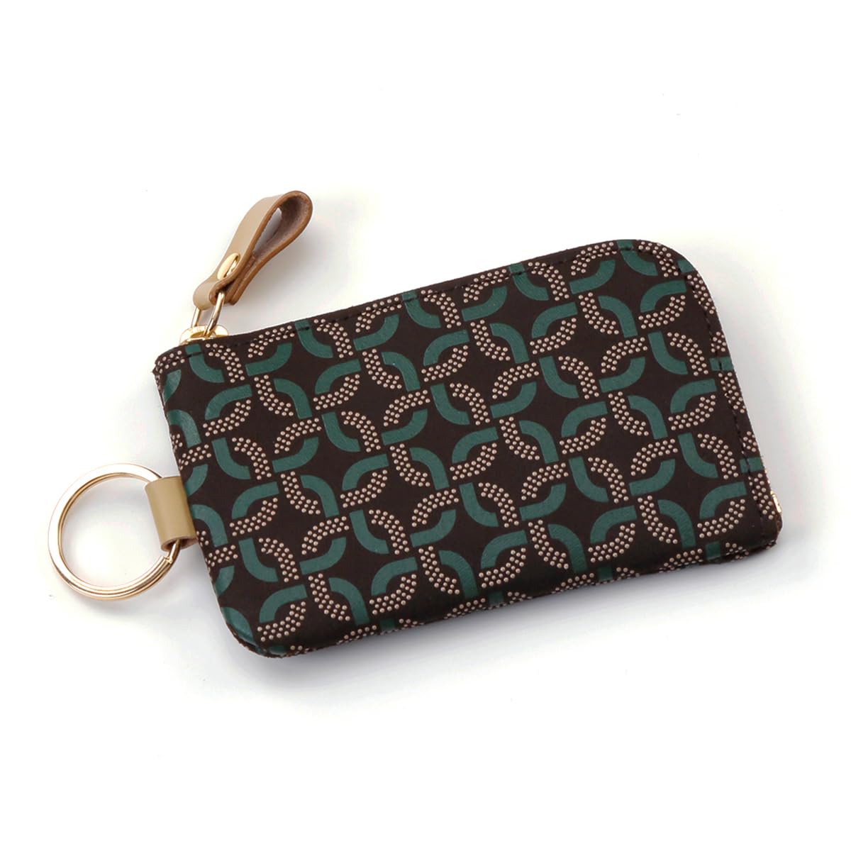 

Inden a traditional craft item made with Koshu Inden deerskin and featuring an original geometric pattern coin Inden-ya Ringlet, lacquer, (No. 8101,