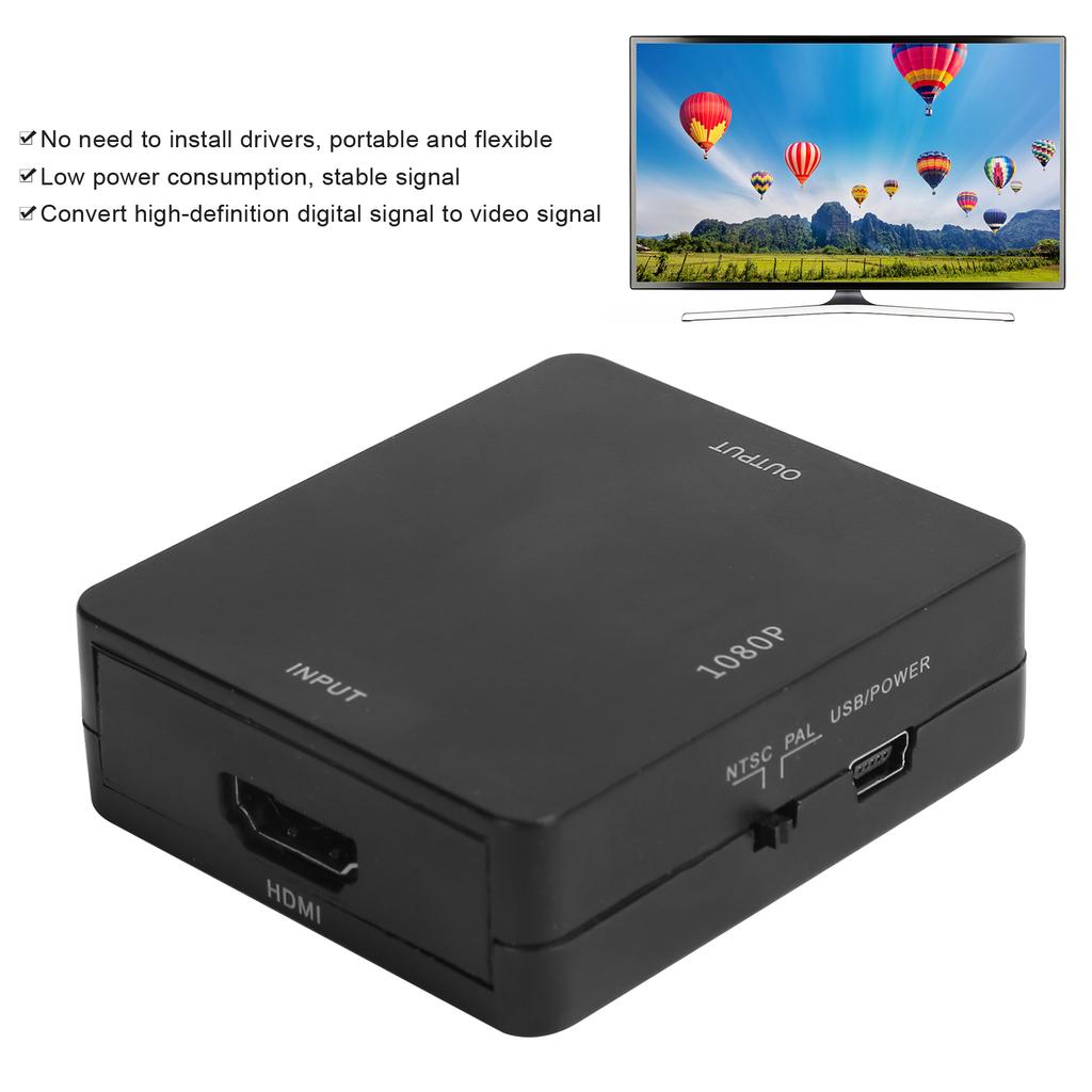 High Definition Multimedia Interface to AV Converter No Driver Video   Adapter 1080P