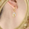 Korean Trendy Avocado Shell Earrings: Geometric, Colorful, Elegant Ear Studs