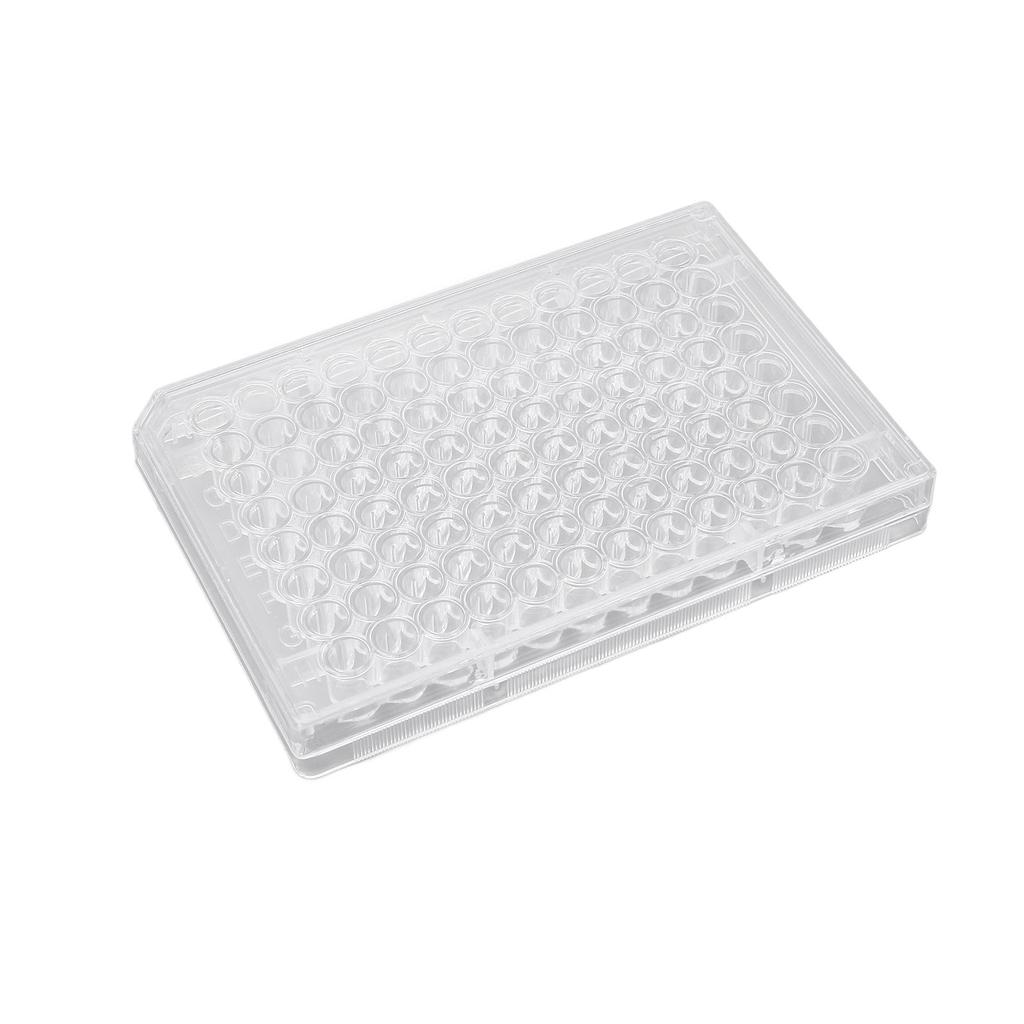 10pcs Tissue Culture Plate 96 Well Clear Polystyrene Cell Growth Culture Plate with Plastic Lid for Laboratory