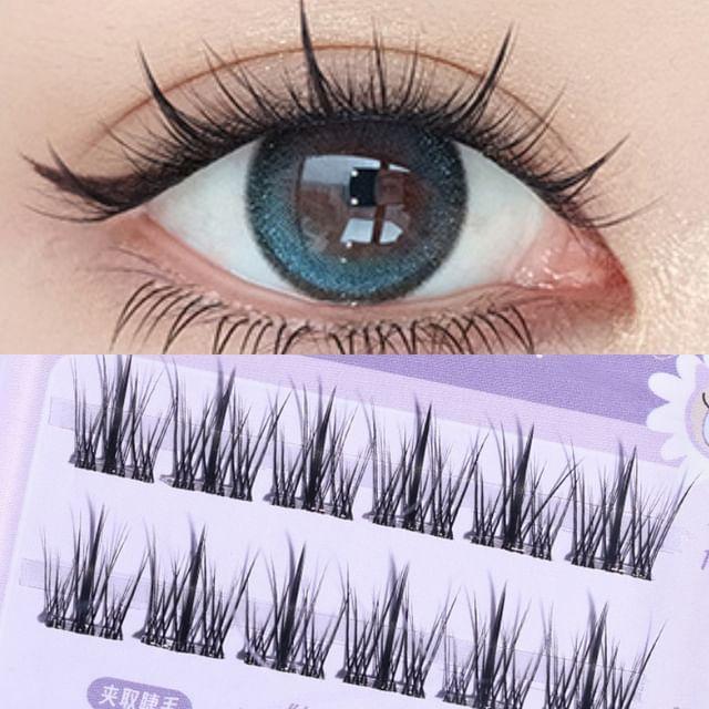 Mogugu - Glue-free Spiky Multipack False Eyelashes Cluster Black - One Size