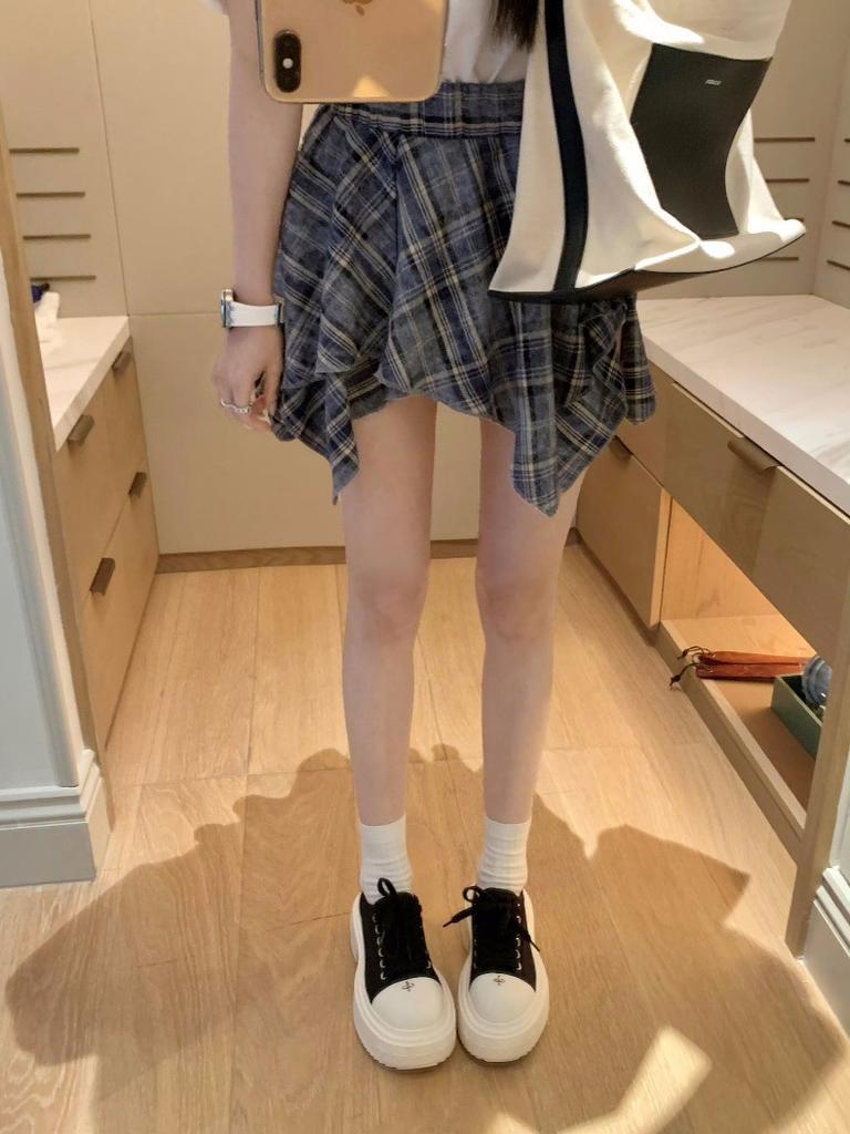 Sheepskin Version~ 8cm Thick-soled Large Round Head Casual Canvas Shoes Women's Small Leather Muffin Shoes Board Shoes Sports Shoes