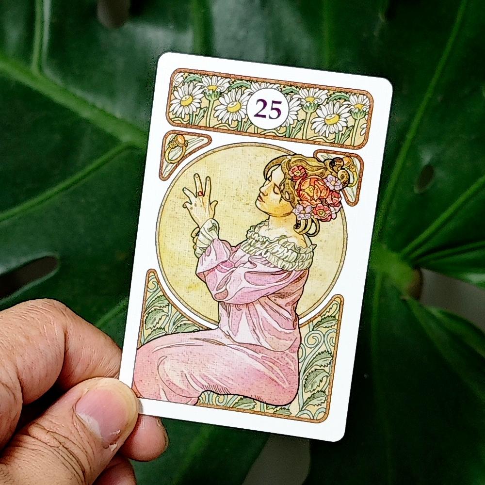 9*6cm Art Nouveau Lenormand Deck Oracle 36 Pcs Lenormand Cards In Perfect Art Nouveau Style